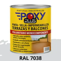 EPOXY - TERRAZAS Y BALCONES- Pinta Sella e Impermeabiliza - RAL 7038