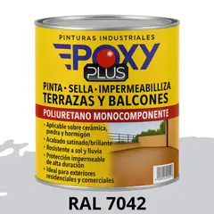 EPOXY - TERRAZAS Y BALCONES- Pinta Sella e Impermeabiliza - RAL 7042