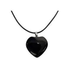 GENERICO - Collar De Piedra Ónix Forma De Corazón