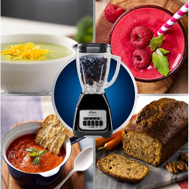 OSTER - Licuadora Oster® Blstkagbpb 2 Velocidades Y Vaso De Vidrio Negro