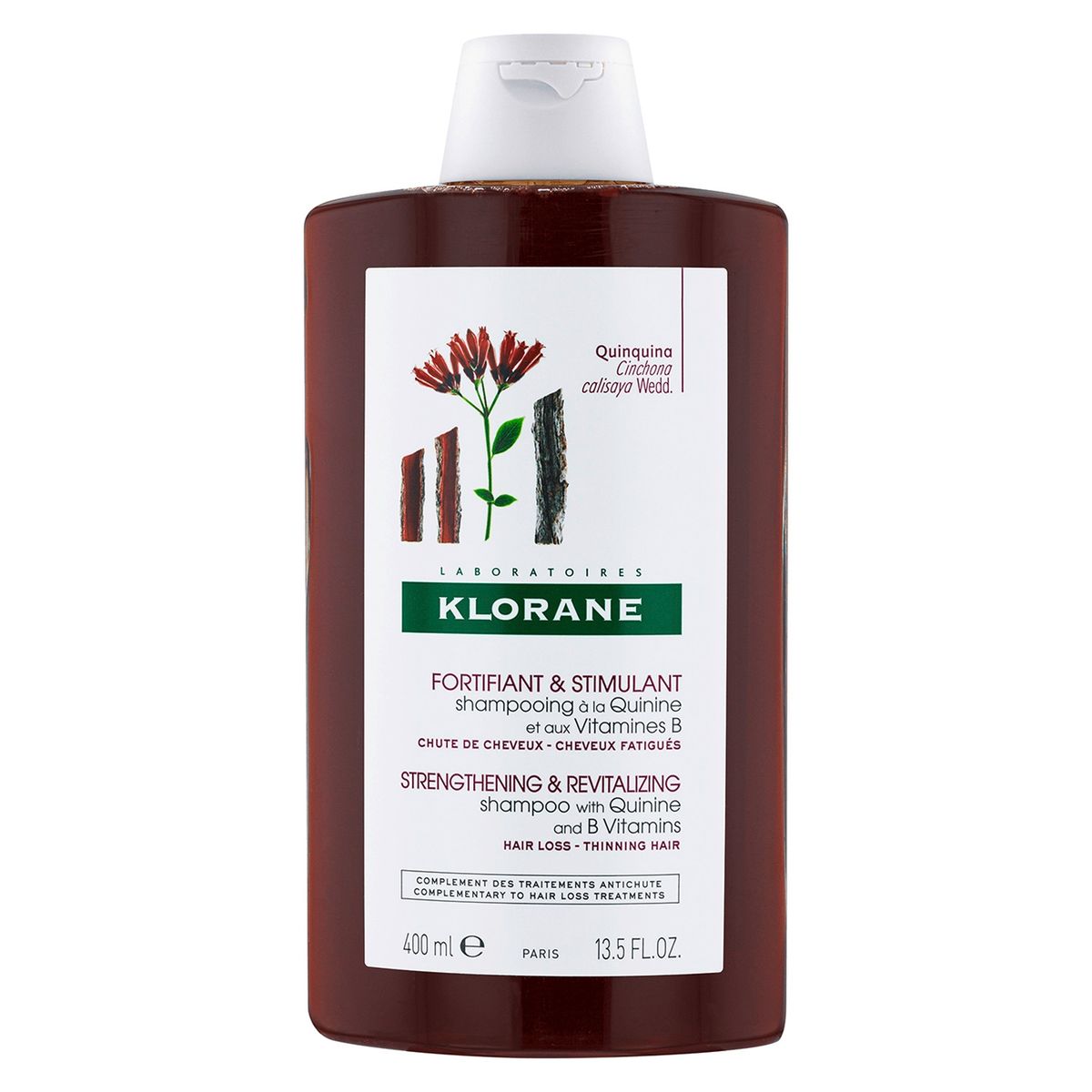 KLORANE - Klorane Shampoo Fortificante Quinina con Vitaminas B 400ml Klorane