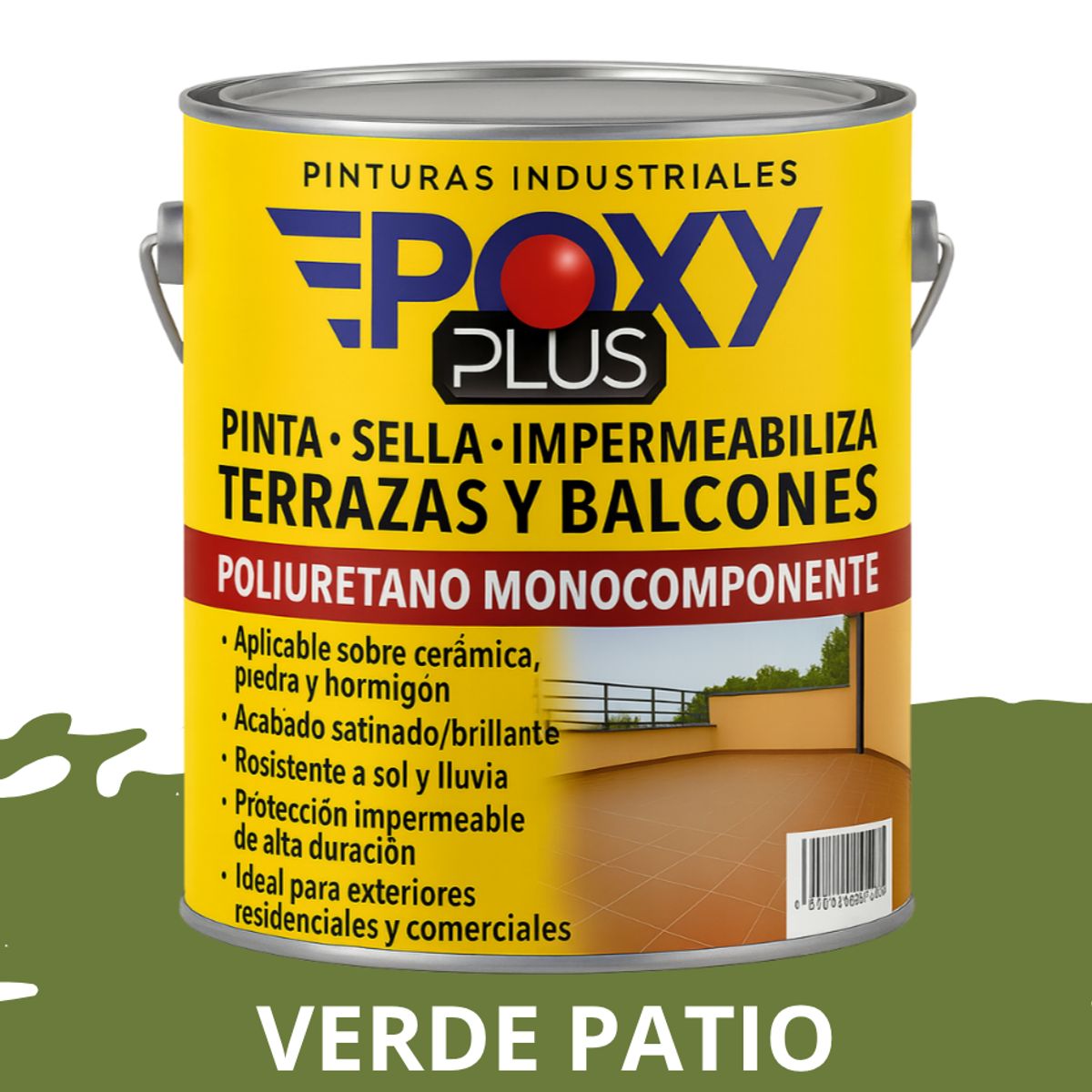 EPOXY - TERRAZAS Y BALCONES- Pinta Sella e Impermeabiliza - VERDE PATIO