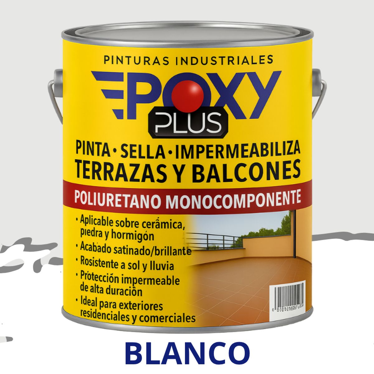 EPOXY - TERRAZAS Y BALCONES- Pinta Sella e Impermeabiliza - BLANCO