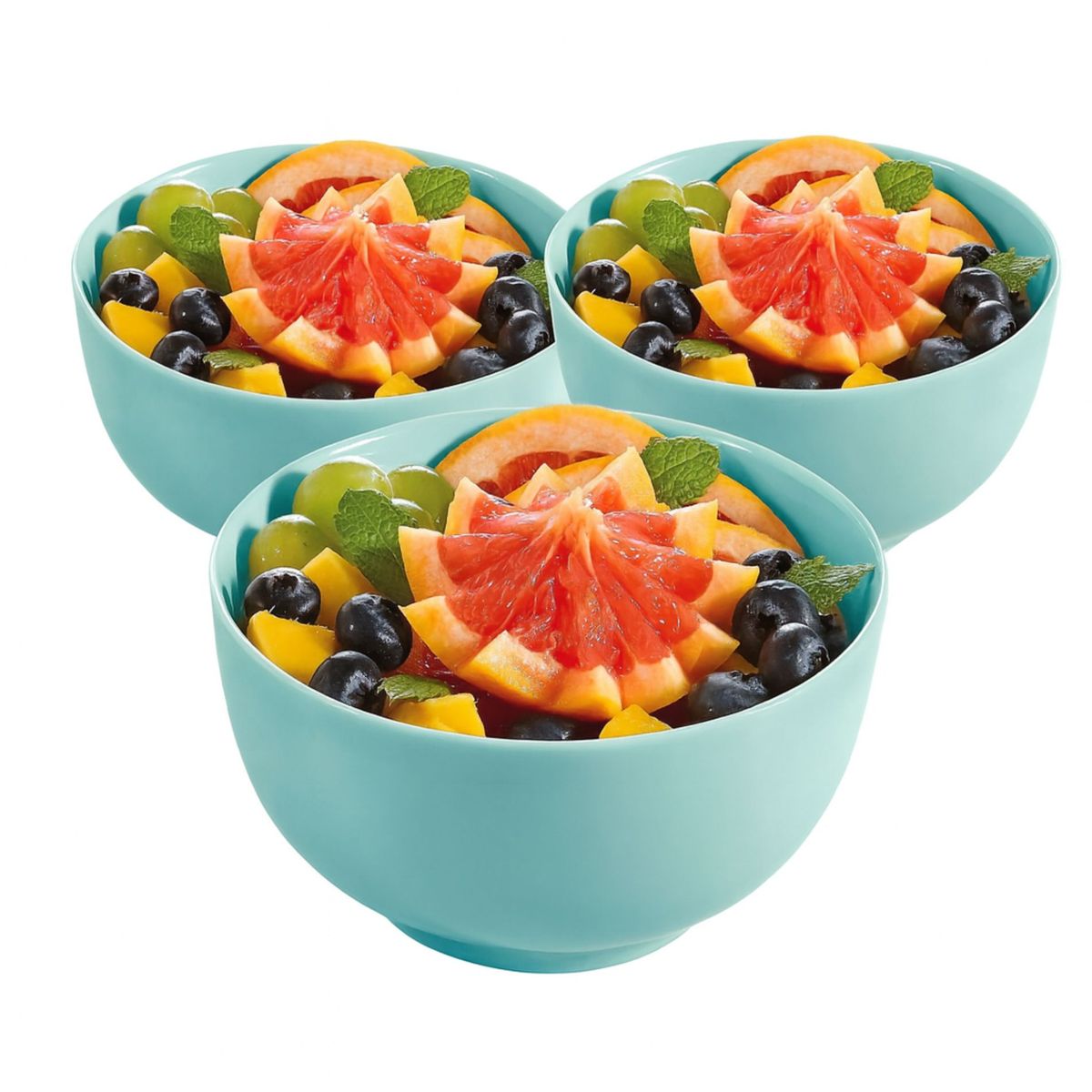 LUMINARC - Set 3 Bowls Pequeños Vidrio Opal 12cm