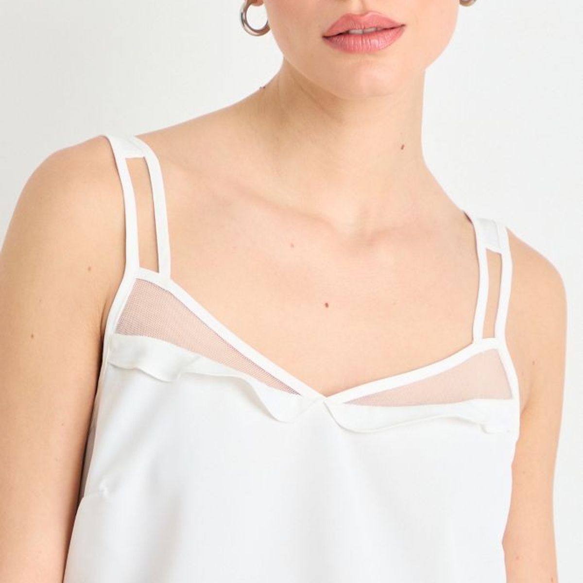 IO - Blusa Sin Mangas Crudo Mujer iO