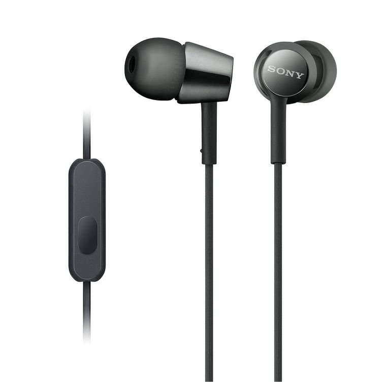 Audífonos in-ear con micrófono para llamadas negro MDREX155AP