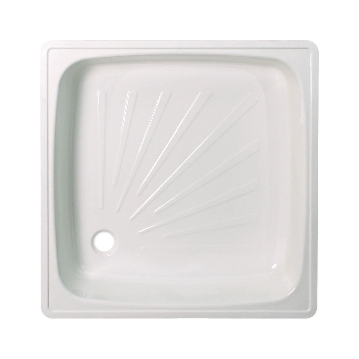 LIOI - Receptáculo Ducha 70x70 Acero Esmaltado Blanco