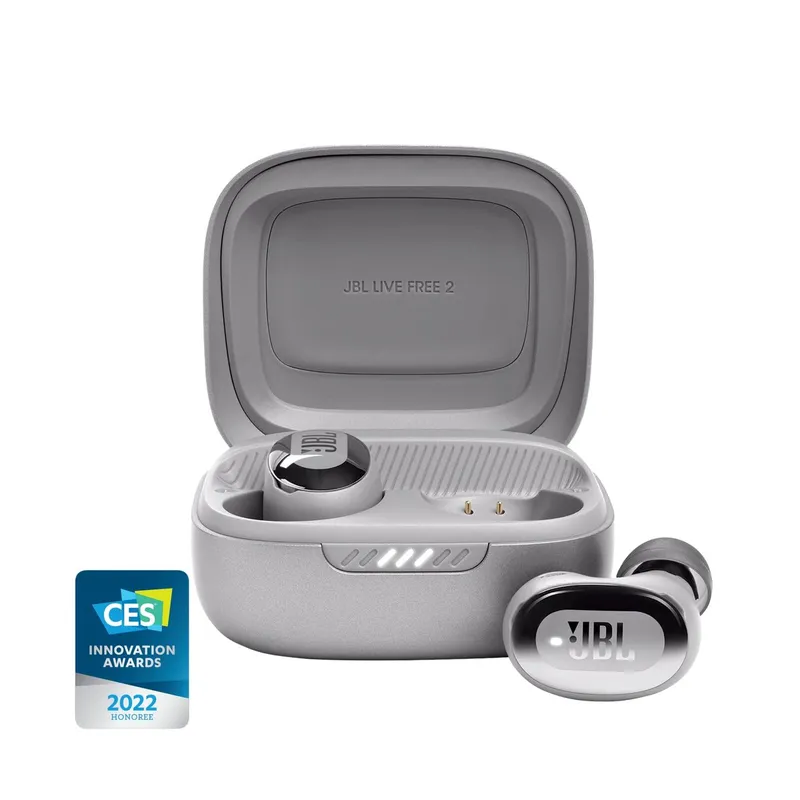 JBL - Audífonos true wireless cancelación ruido Live Free 2 plateados