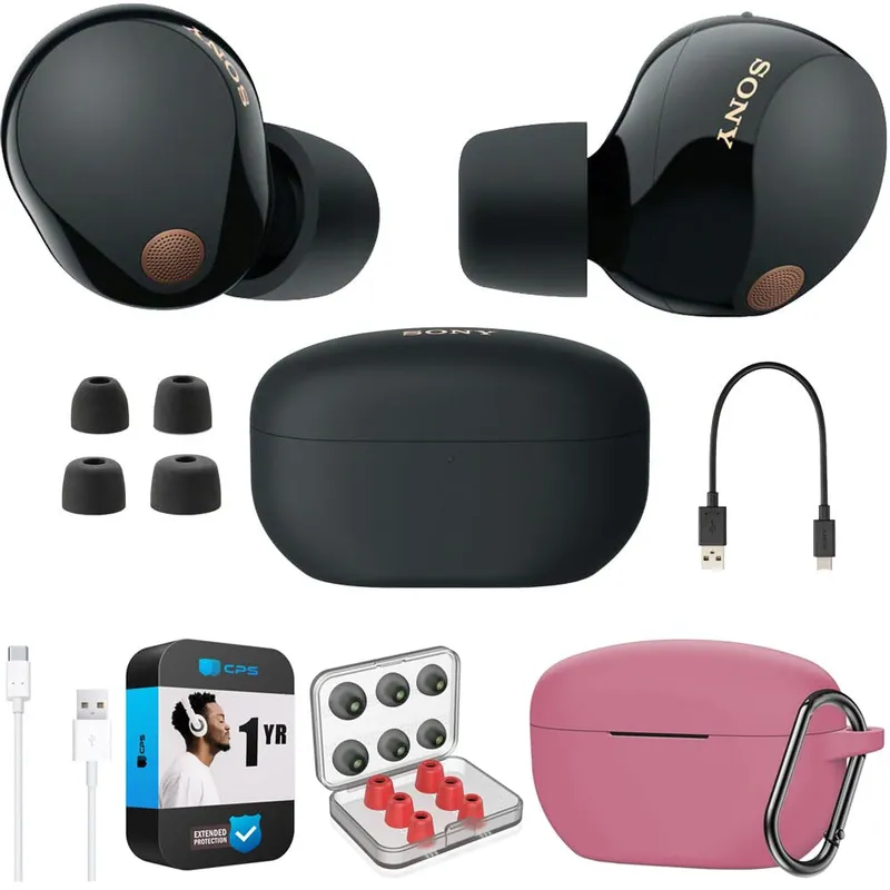 SONY - Audífonos verdaderamente inalámbricos WF-1000XM5 con estuche rosa