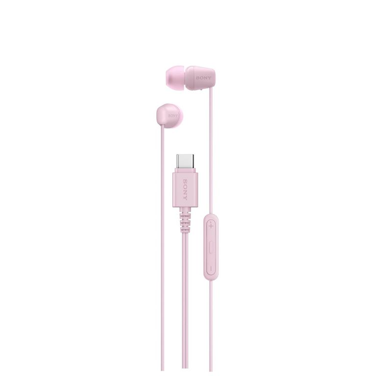 Audífonos alámbricos in-ear USB-C con micrófono rosa
