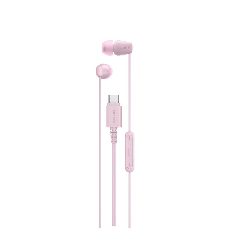 SONY - Audífonos alámbricos in-ear USB-C con micrófono rosa