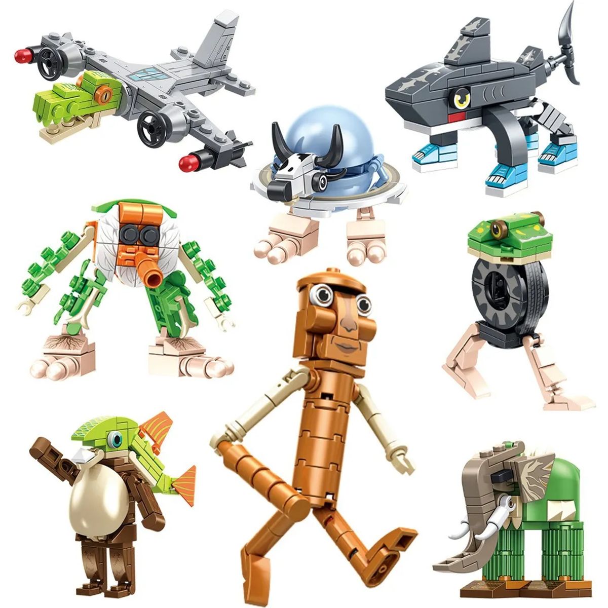 GENERICO - Bloques Construccion Tungtungtun Sahur 8 Personaje Brainrot