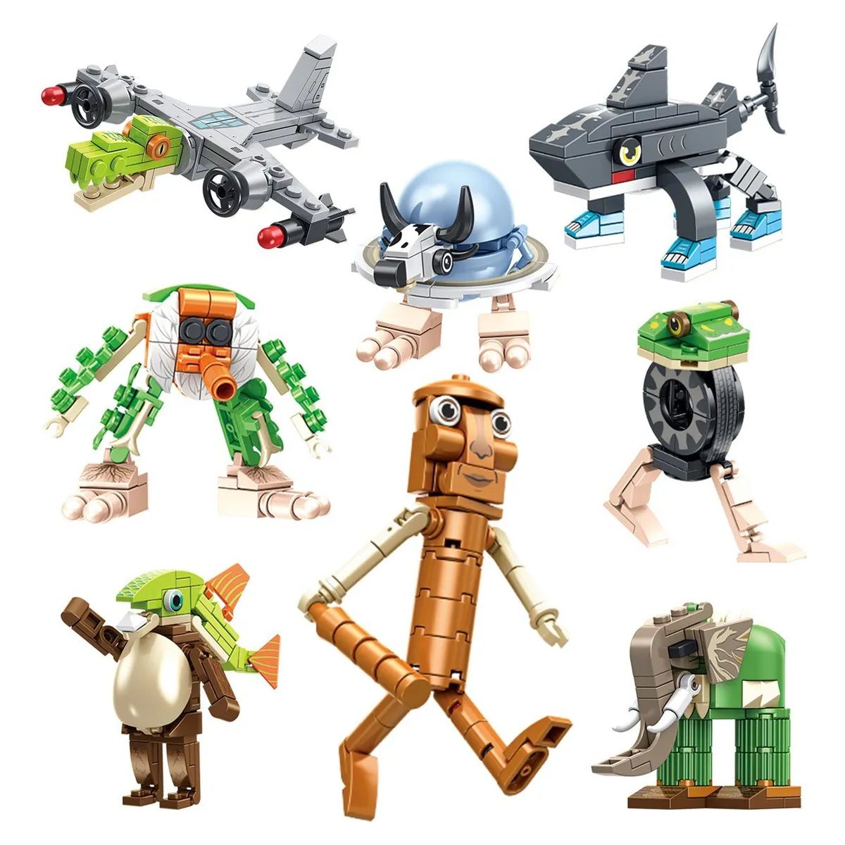 GENERICO - Bloques Construccion Tungtungtun Sahur 8 Personaje Brainrot