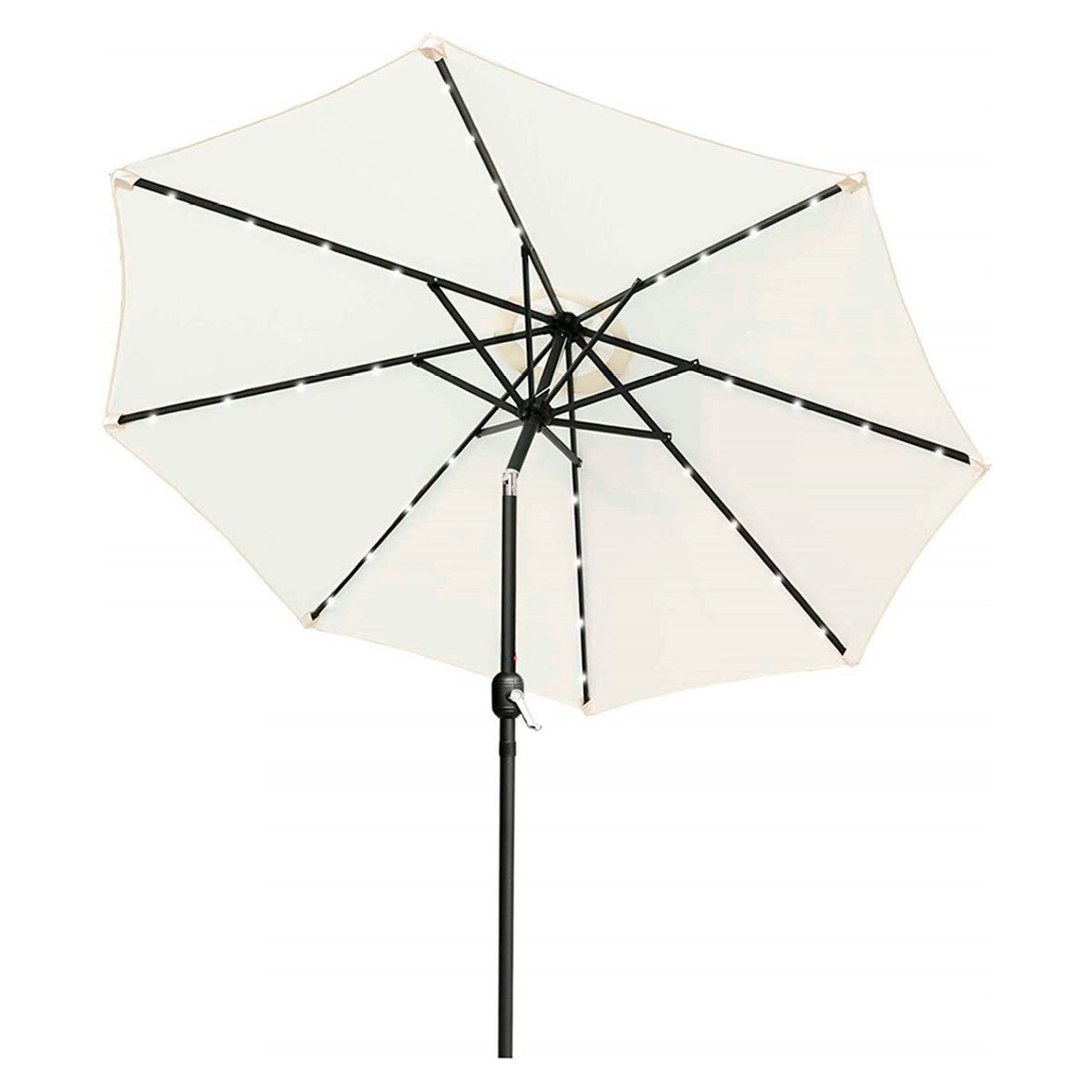 NOVAHUS - Sombrilla Quitasol Con Iluminación Solar Beige