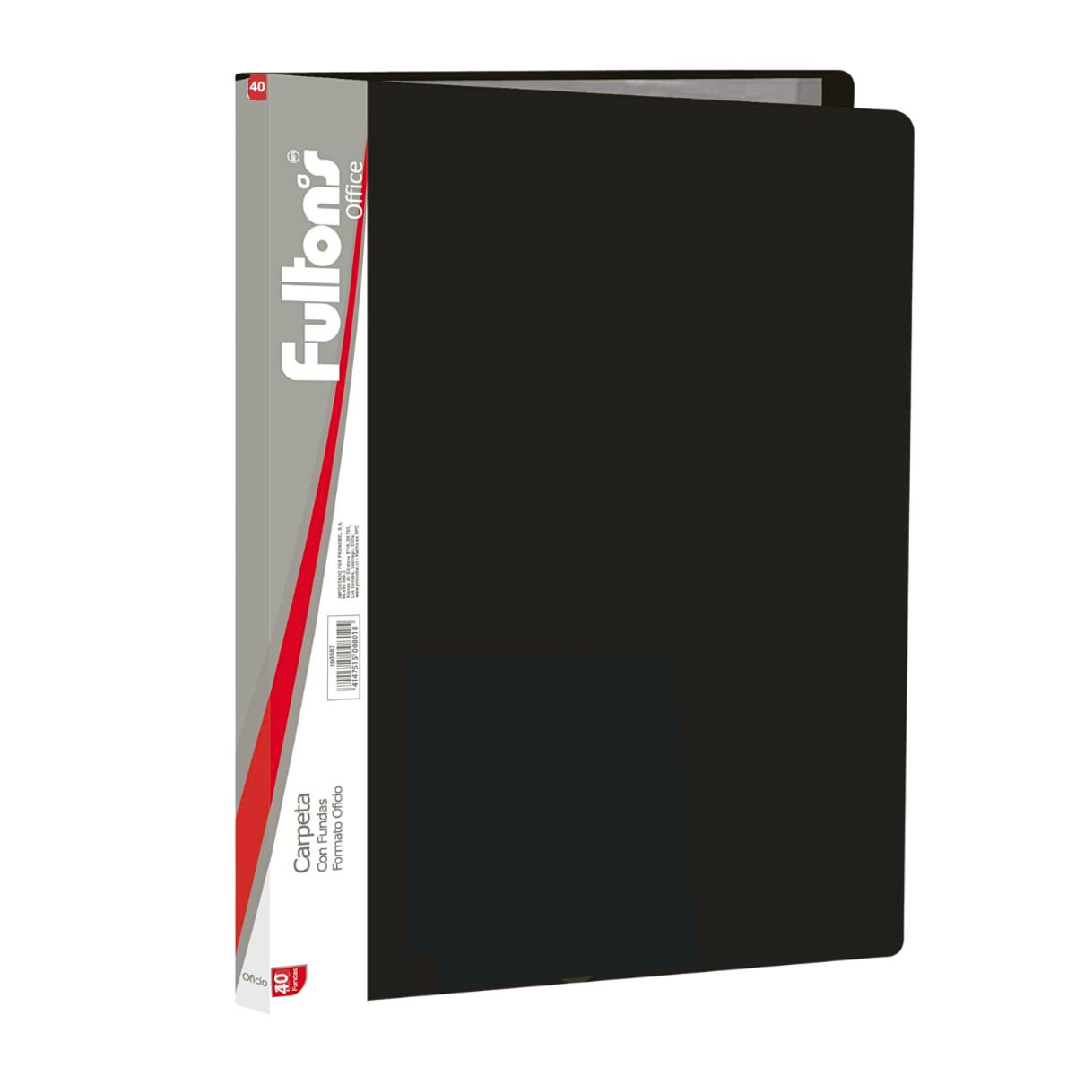 FULTONS - Carpeta Archivadora 40 Fundas Transparente Tamaño A4