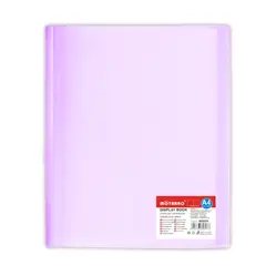 MOTARRO - Carpeta Archivadora Color Pastel 20 Fundas Transparentes A4