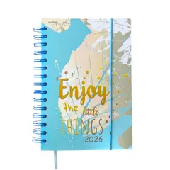 GENERICO - Agenda 2026 A5 21cmx14,5cm Frases Motivacionales Amarillo