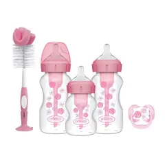 DR BROWNS - Set De Mamadera Boca Ancha Options Rosado