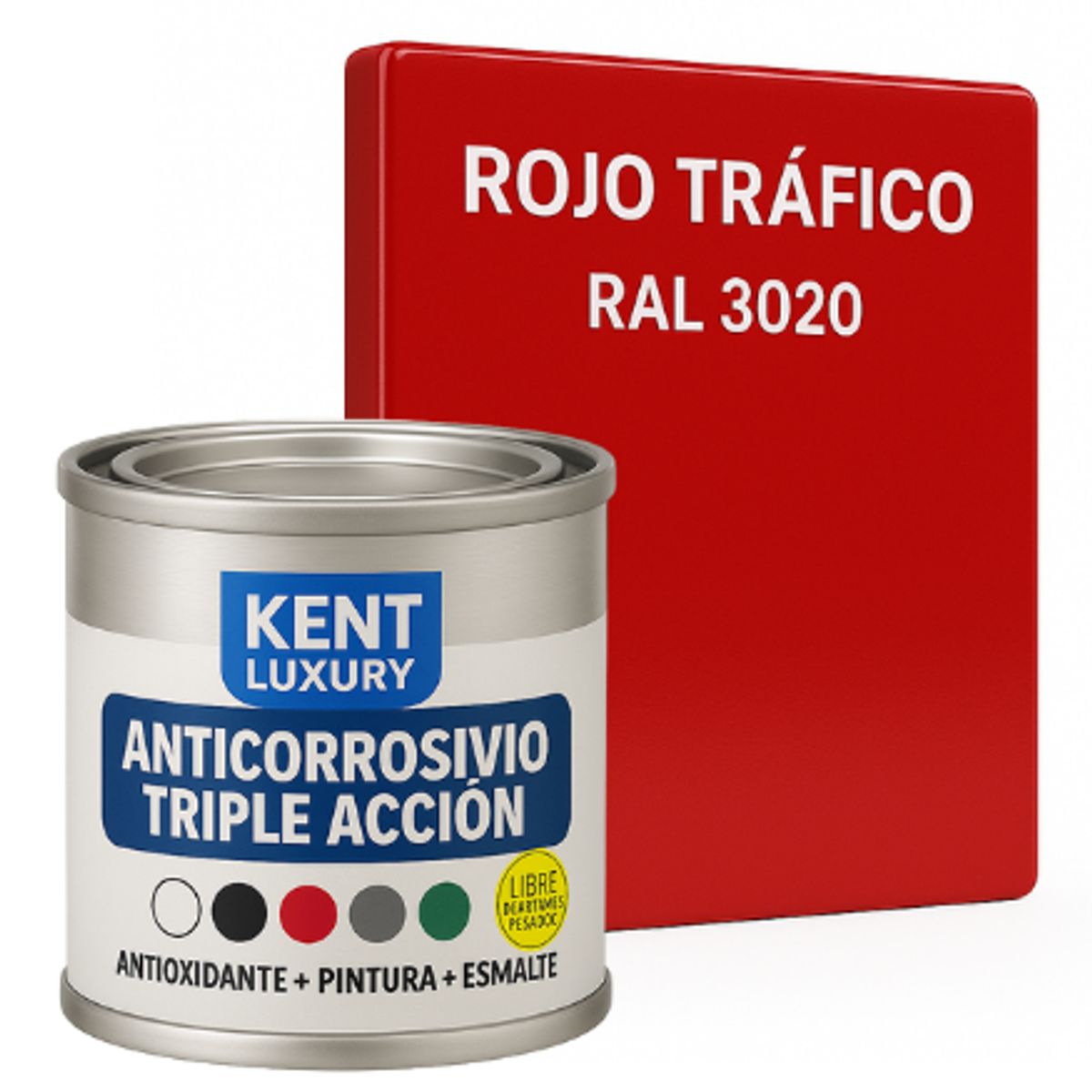 KENT - ANTICORROSIVO TRIPLE ACCIÓN 1-16 Galón ROJO TRÁFICO