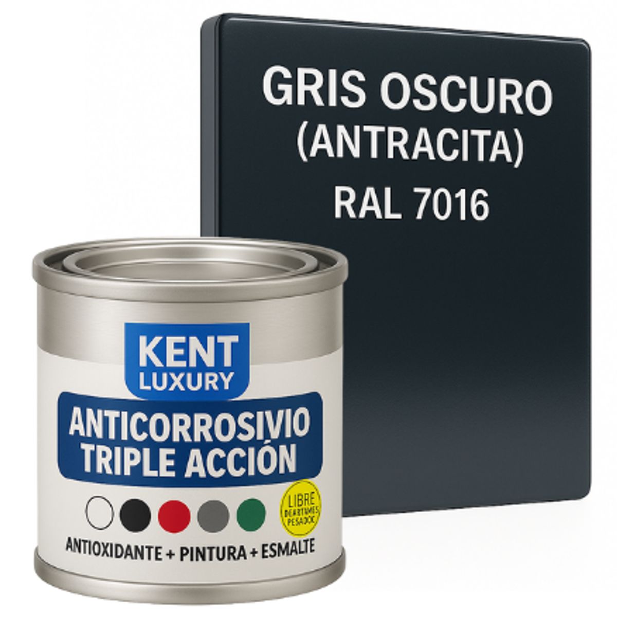 KENT - ANTICORROSIVO TRIPLE ACCIÓN 1-16 Galón GRIS OSCURO