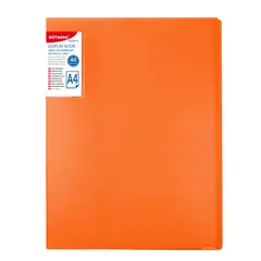 MOTARRO - Carpeta Archivadora Color Neón 40 Fundas Transparentes A4