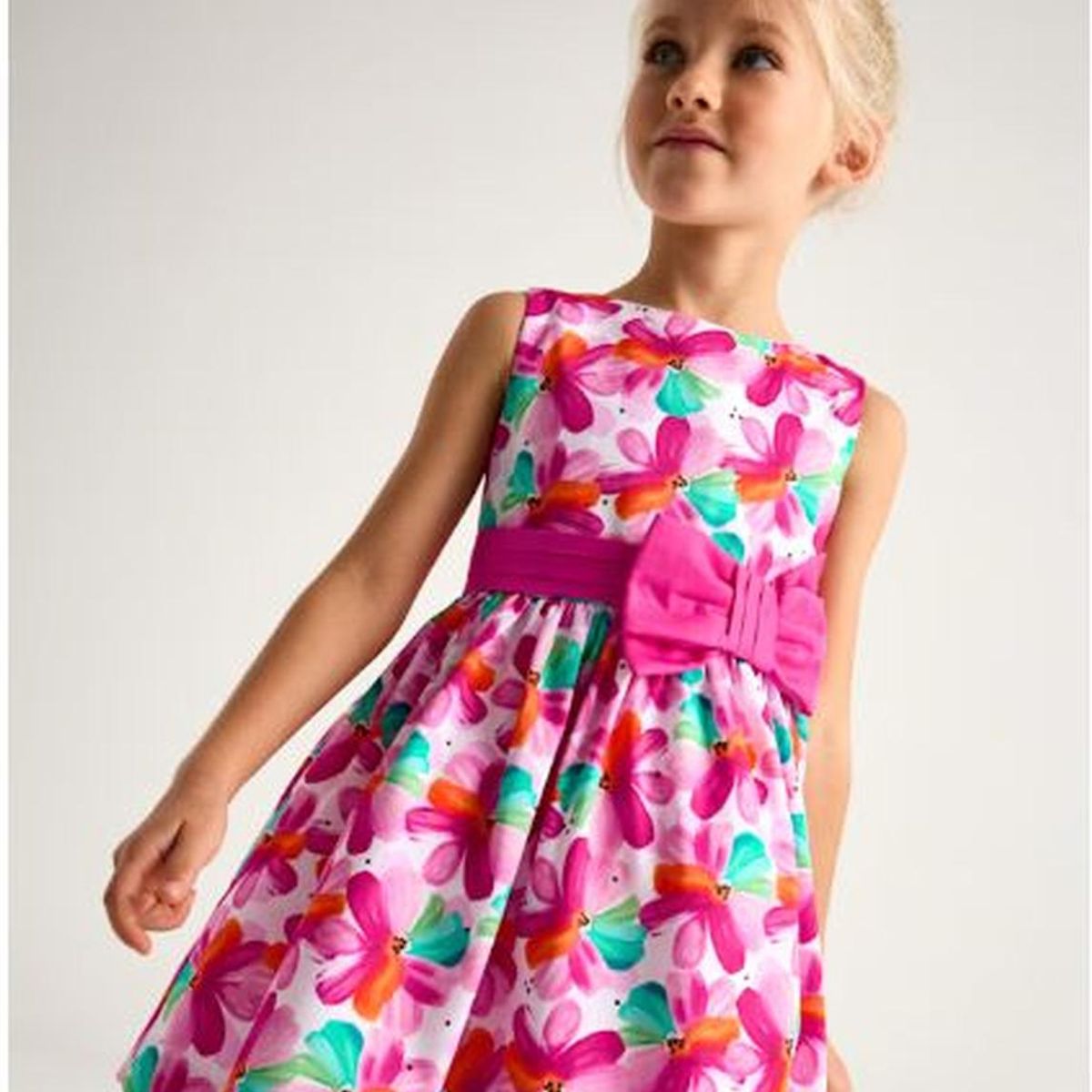 MAYORAL - Vestido estampado laso cintura niña