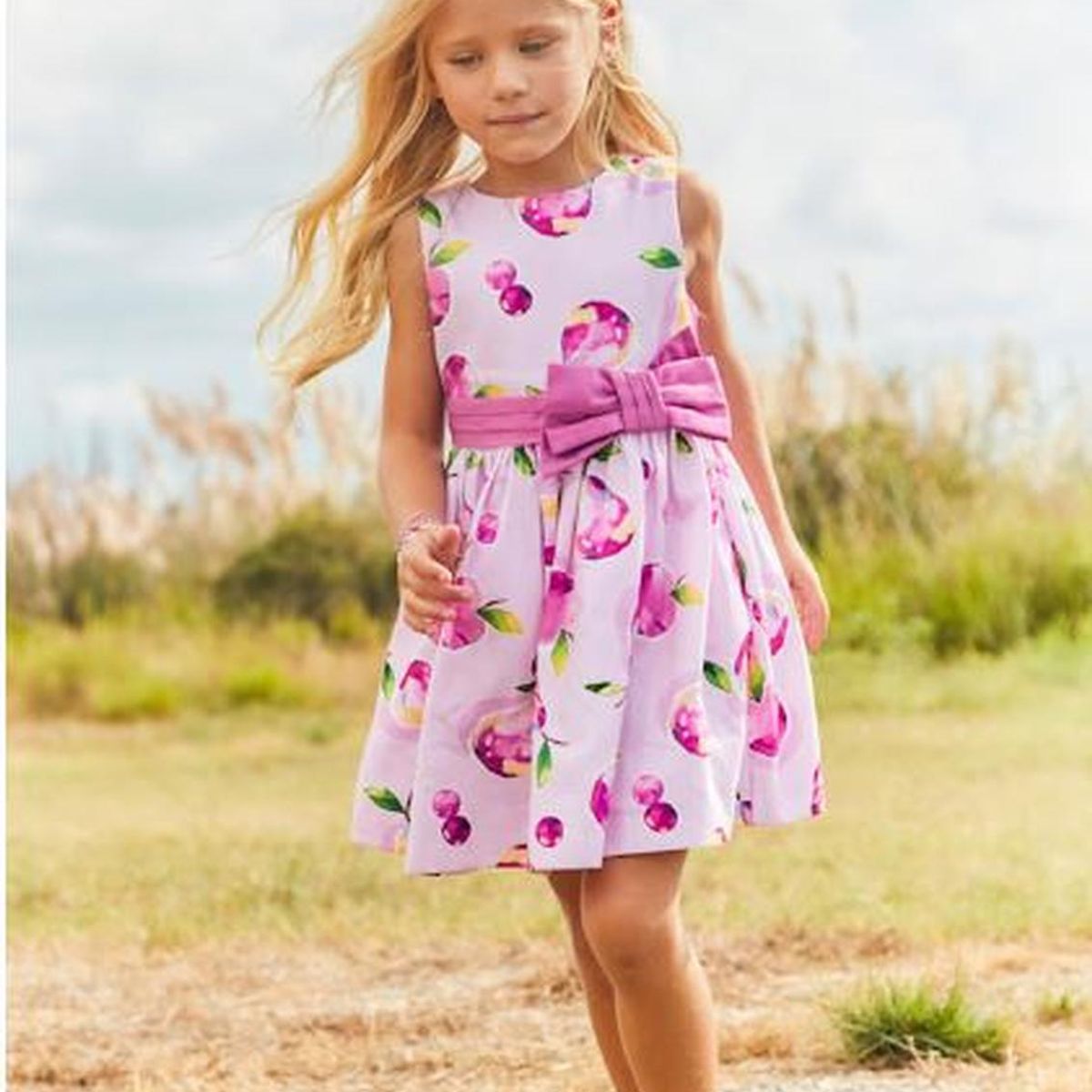 MAYORAL - Vestido estampado laso cintura niña