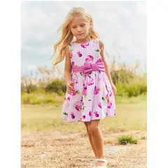 MAYORAL - Vestido estampado laso cintura niña