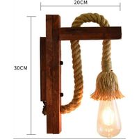 Apliqué Decorativo de Madera Rústico Porta E-27