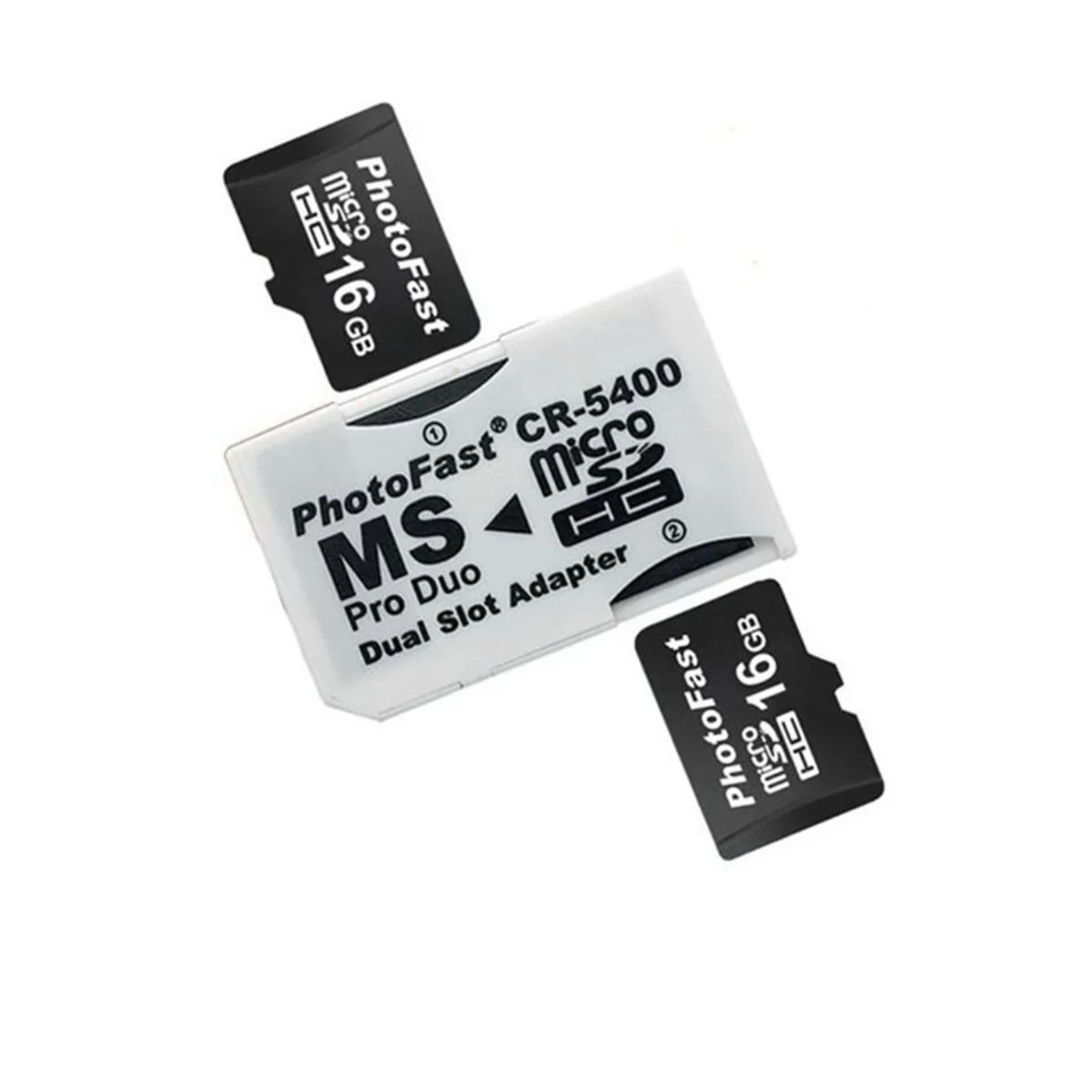 GENERICO - Adaptador Dual Micro Sd A Memory Stick Pro Duo Foto Fast