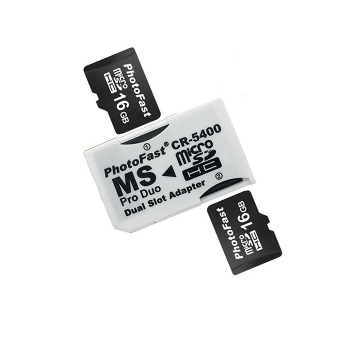 GENERICO - Adaptador Dual Micro Sd A Memory Stick Pro Duo Foto Fast