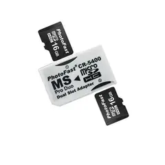GENERICO - Adaptador Dual Micro Sd A Memory Stick Pro Duo Foto Fast