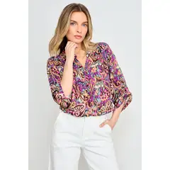 ASH - Blusas Manga Larga Mujer Morado