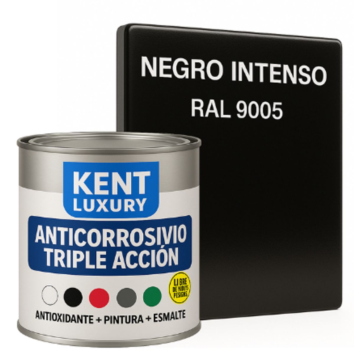 ANTICORROSIVO TRIPLE ACCIÓN 1-8 Galón NEGRO, marca KENT - Foto Principal