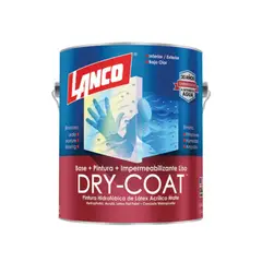 LANCO - Esmalte Dry Coat Blanco Mate 1GL Impermeabilizante