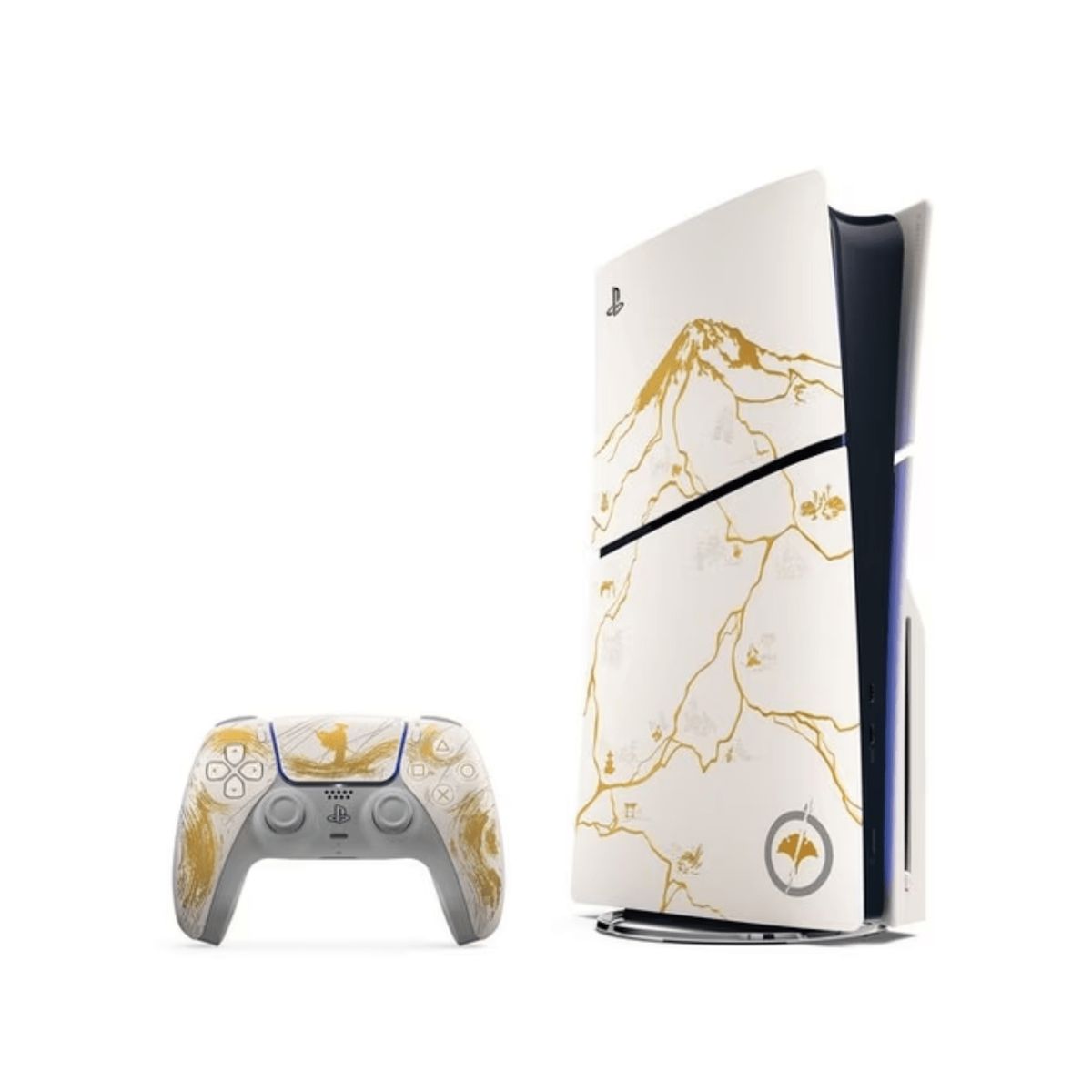 SONY - Consola Sony PS5 Slim Ghost of Yotei Bundle Gold Edición Disco