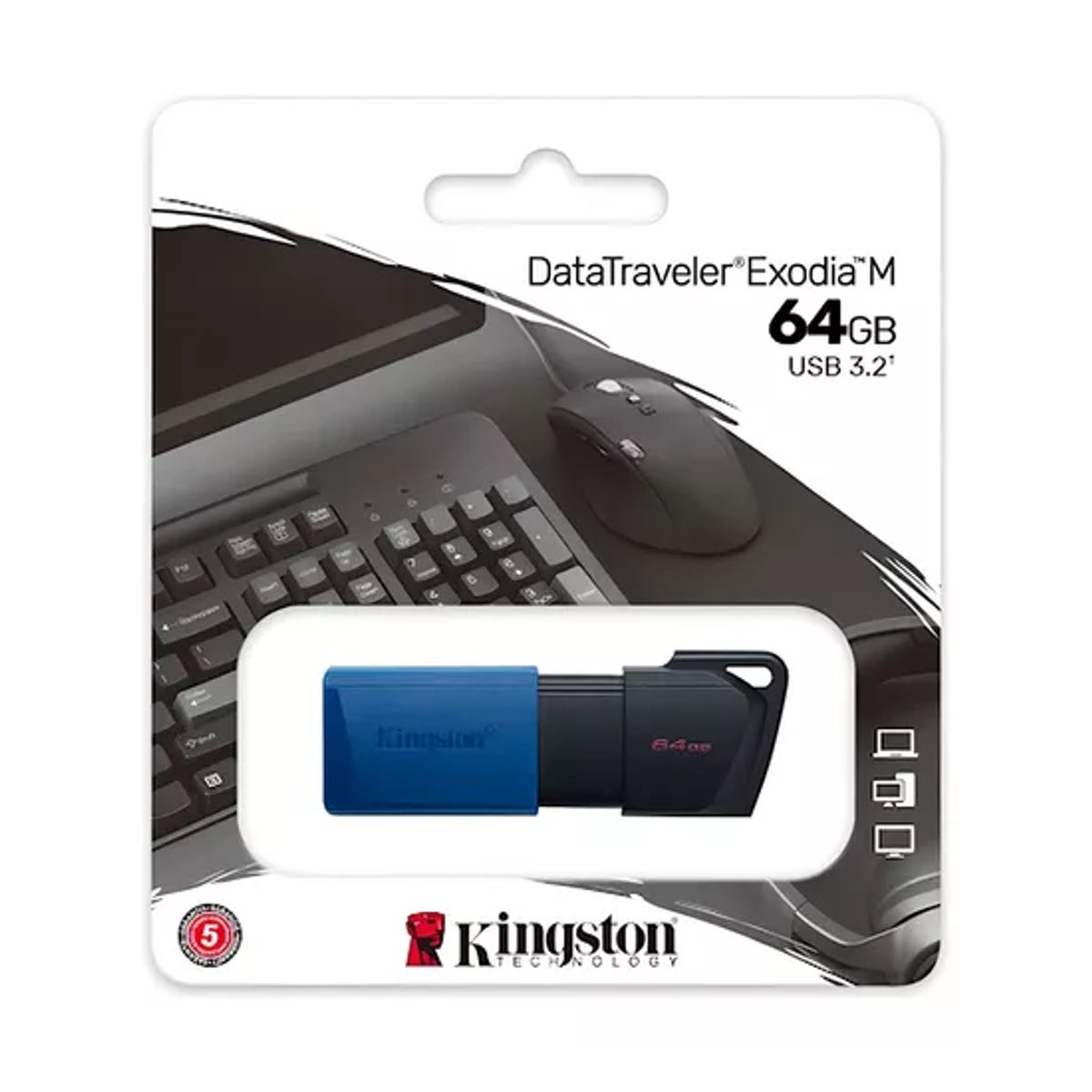 GENERICO - Pendrive Kingston USB 32 64GB Exodia M DTXM Color Azul
