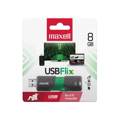 GENERICO - Pendrive Maxell Flix 8GB 20 Verde Diseño Lisa