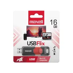 GENERICO - Pack de 3 Pendrives Maxell Flix 16GB 20 Color Rojo