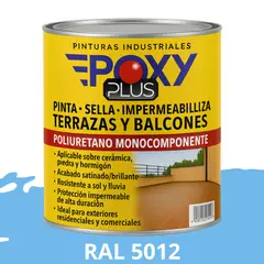 EPOXY - TERRAZAS Y BALCONES- Pinta Sella e Impermeabiliza - 1L RAL 5012