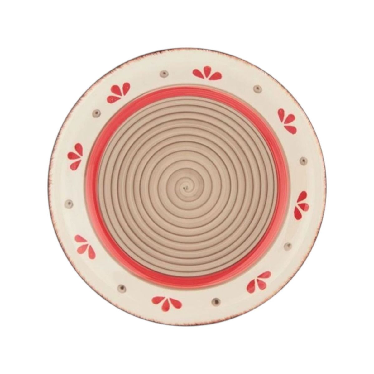 HALLEN - Juego De Tazas Loza + Platillos Pintadas A Mano 12 Piezas