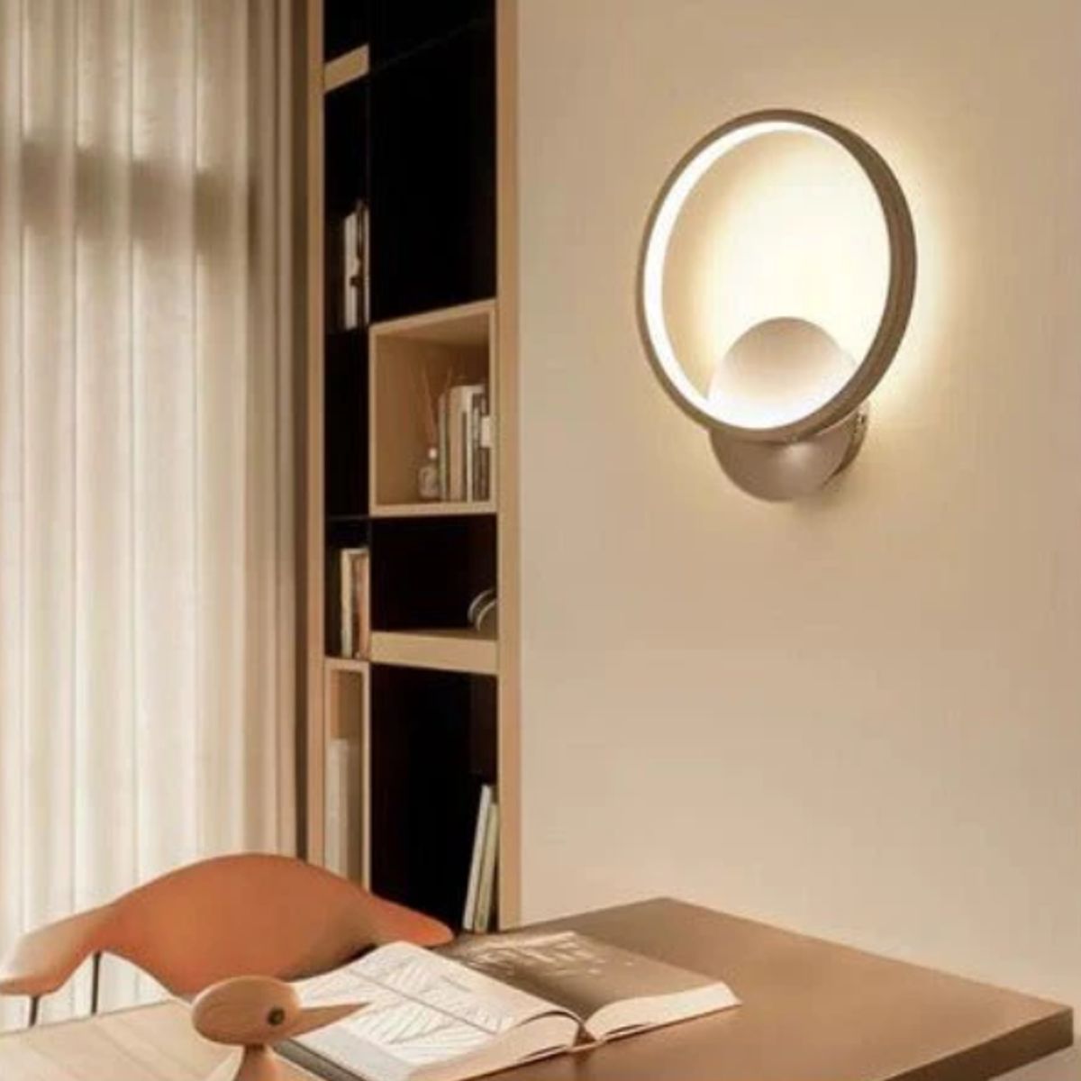 WANT - Apliqué De Pared LED Circular 12W Blanco Elegante 6000k Frio