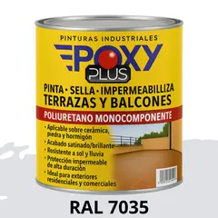 EPOXY - TERRAZAS Y BALCONES- Pinta Sella e Impermeabiliza - 1L RAL 7035
