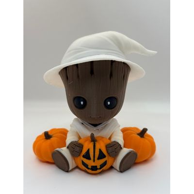 Imagen 2 del producto Baby Groot con Calabazas- Decoración Halloween