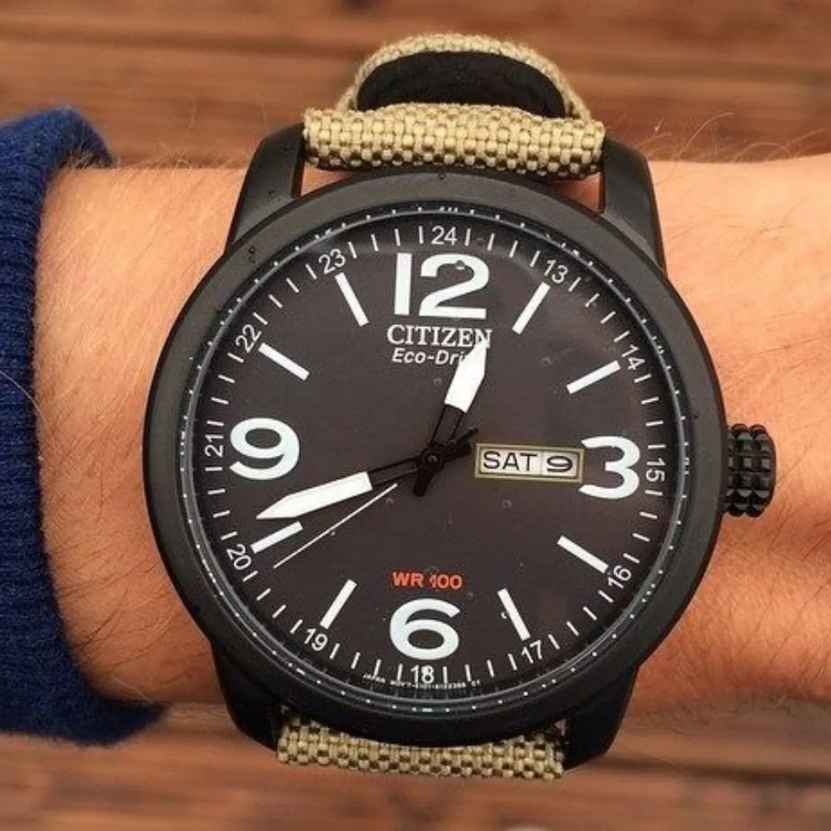 CITIZEN - RELOJ CITIZEN BM8476-23E ECO-DRIVE NEGRO BEIGE HOMBRE