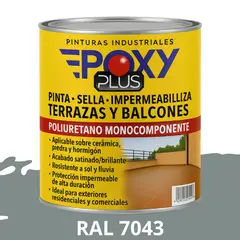 EPOXY - TERRAZAS Y BALCONES- Pinta Sella e Impermeabiliza - 1L RAL 7043