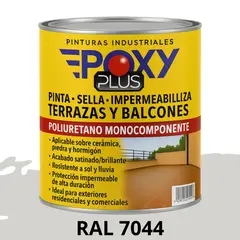 EPOXY - TERRAZAS Y BALCONES- Pinta Sella e Impermeabiliza - 1L RAL 7044