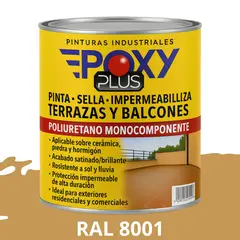 EPOXY - TERRAZAS Y BALCONES- Pinta Sella e Impermeabiliza - 1L RAL 8001