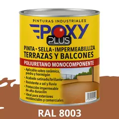 EPOXY - TERRAZAS Y BALCONES- Pinta Sella e Impermeabiliza - 1L RAL 8003
