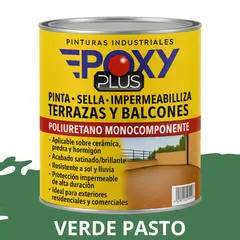 EPOXY - TERRAZAS Y BALCONES- Pinta Sella e Impermeabiliza - 1L VERDE PASTO